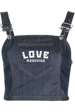 Moschino Logo-print denim top