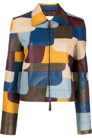 Chloé Colour-block leather jacket