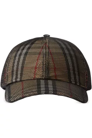 Burberry Mesh-overlay check baseball cap
