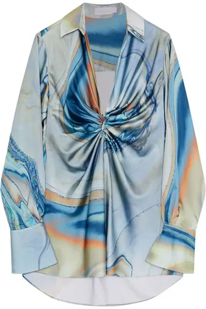 Simkhai Roma gathered-detail shirt dress