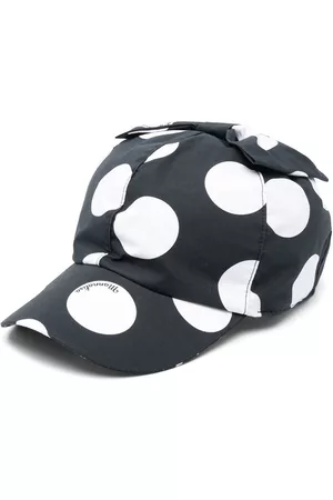 Monnalisa Girls Caps - Polka dot-print cotton cap