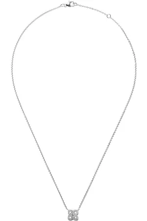 De Beers 18kt white gold Enchanted Lotus diamond pendant necklace