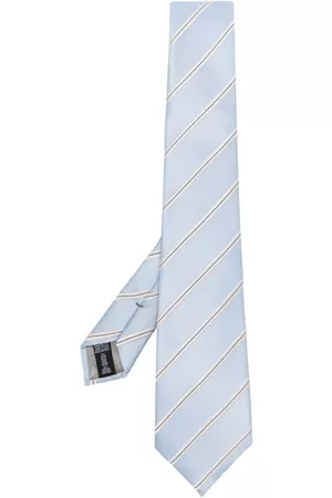 Giorgio Armani Men Bow Ties - Diagonal stripe-print tie