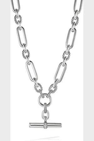 David Yurman Sterling Lexington diamond chain necklace (9.8mm)