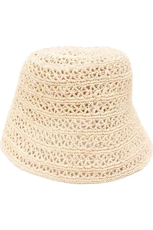 Bonpoint Girls Hats - Woven-raffia bucket hat