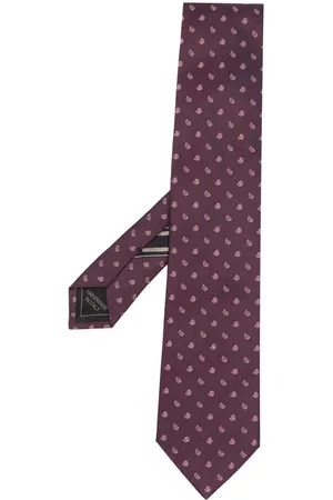 Brioni Patterned-jacquard silk scarf