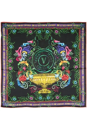 VERSACE Logo-print detail scarf