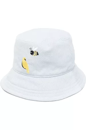 Thom Browne Men Hats - Embroidered corduroy bucket hat