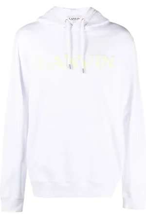 Lanvin Embroidered-logo pouch-pocket hoodie
