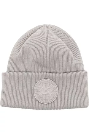 Canada Goose Logo-patch ribbed-knit beanie