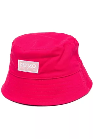 Kenzo Kids Boys Hats - Logo-patch cotton bucket hat