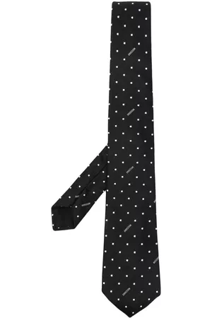 Moschino Men Bow Ties - Logo-print silk tie