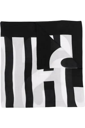 Moschino Logo embroidered scarf