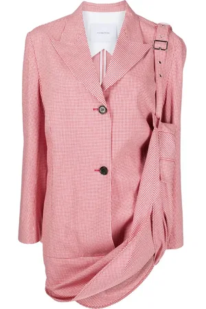 pushBUTTON Check-print cotton dress