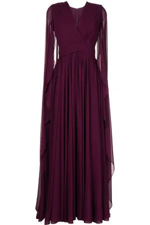 Elie saab Cape-effect pleated gown