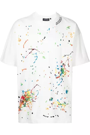 MOSTLY HEARD RARELY SEEN Men Short Sleeve - Paint-embroidered cotton T-shirt