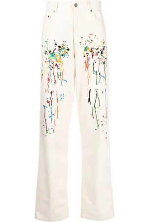 MOSTLY HEARD RARELY SEEN Embroidered straight-leg jeans