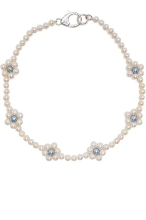 Hatton Labs Sterling silver Daisy pearl necklace