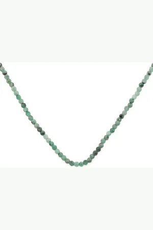 Mateo 14kt yellow gold emerald beaded necklace