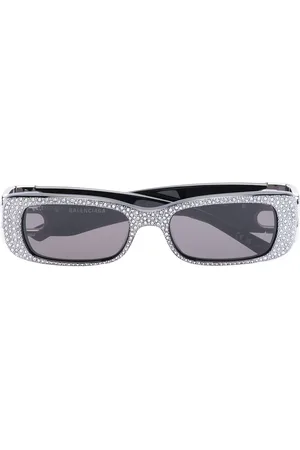 Balenciaga Crystal-embellished square-frame sunglasses
