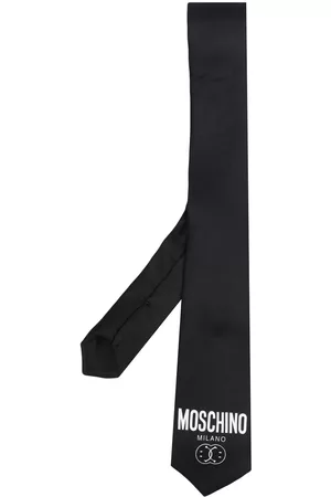 Moschino Men Bow Ties - Silk logo-print tie