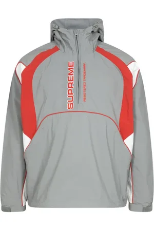 Supreme Panelled half zip hooded jacket