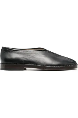 LEMAIRE Square-toe leather loafers