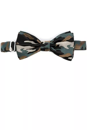 Karl Lagerfeld Men Bow Ties - Camouflage-print silk bow tie