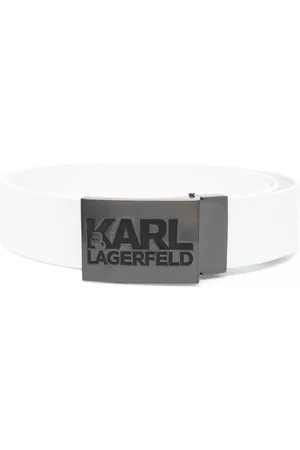 Karl Lagerfeld Logo-plaque leather belt