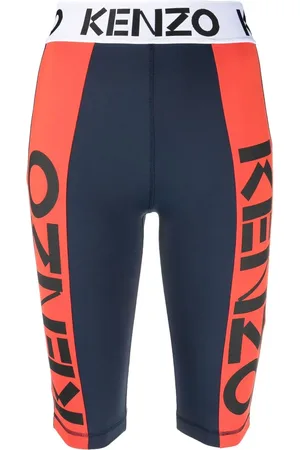 Kenzo Logo-waistband colour-block shorts