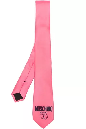 Moschino Men Bow Ties - Silk logo-print tie