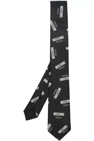 Moschino Men Bow Ties - Silk logo-print tie