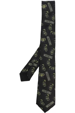 Moschino Men Bow Ties - Teddy Bear-print silk tie