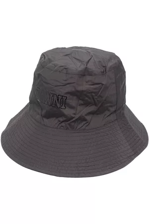 Ganni Women Hats - Logo-print bucket hat