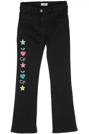 Chiara Ferragni Flared embellished-logo detail jeans