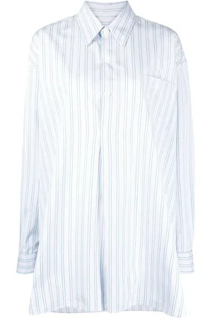 OUR LEGACY Striped oversized long-sleeve shirt