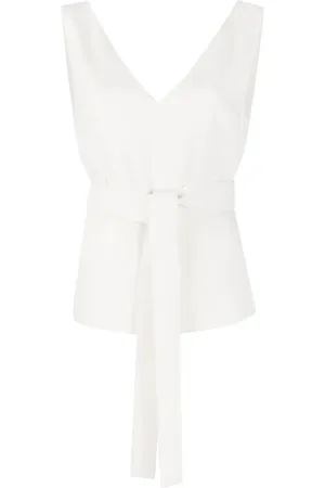 P.A.R.O.S.H. Sleeveless belted top