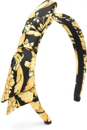 VERSACE Boys Bow Ties - Baroque-print bow-detail headband