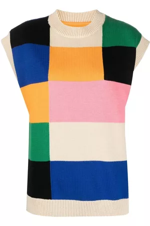 Stella Nova Multi-Checks sleeveless knitted top