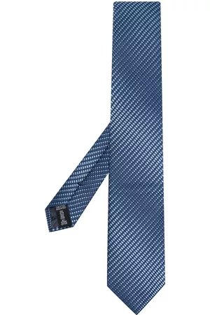 Emporio Armani Men Bow Ties - Micro-pattern jacquard tie