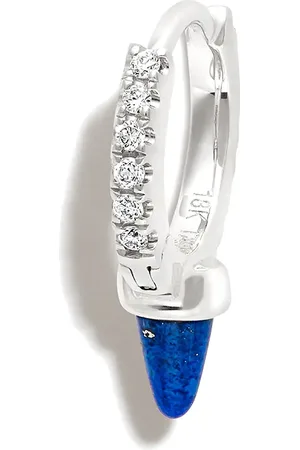Maria Tash 18kt white gold lapis lazuli and diamond earring