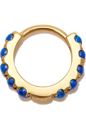 Maria Tash 18kt yellow lapis lazuli hoop earring