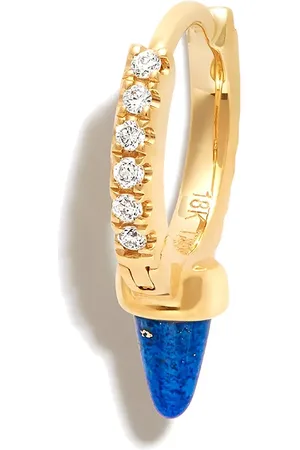 Maria Tash 18kt yellow Spike lapis lazuli earring
