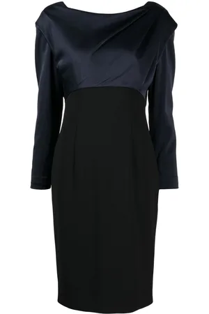 Paule Ka Draped-detail midi dress