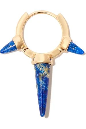 Maria Tash 18kt yellow Spike lapis lazuli hoop earring