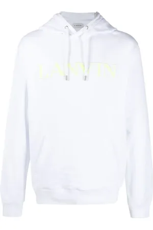 Lanvin Embroidered-logo pouch-pocket hoodie