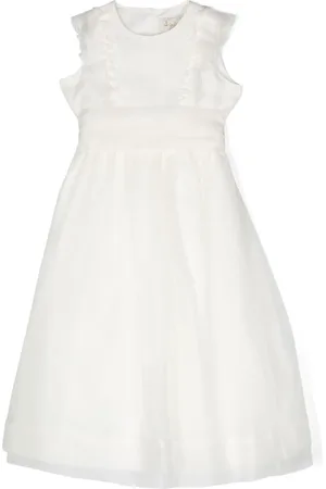 Il gufo Ruffled-detail cotton long dress