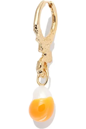 Maria Black Pearl-drop hoop earring