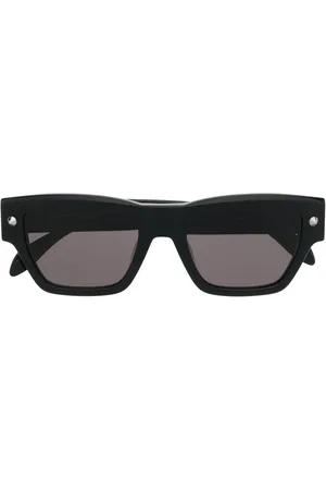 Alexander McQueen Engraved-logo square sunglasses