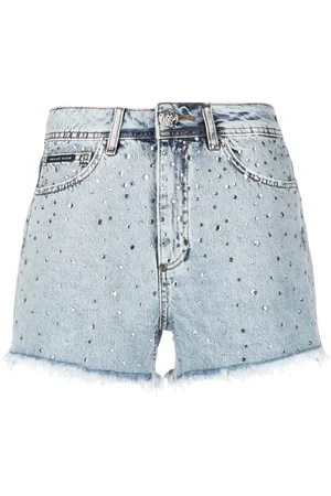 Philipp Plein Crystal embellished mini shorts